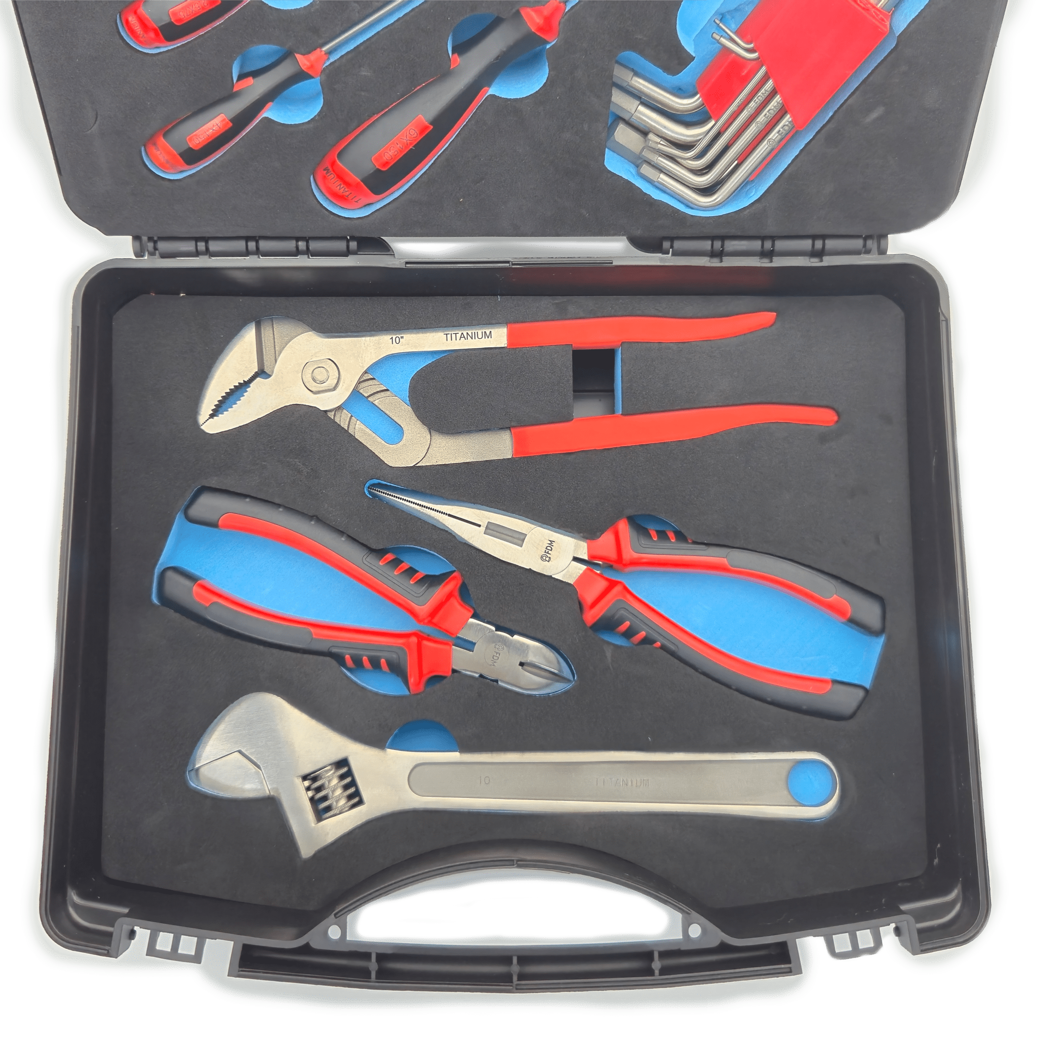 Titanium tool kit set contents display - MRI-Safe Non-Magnetic | FDM Enterprises