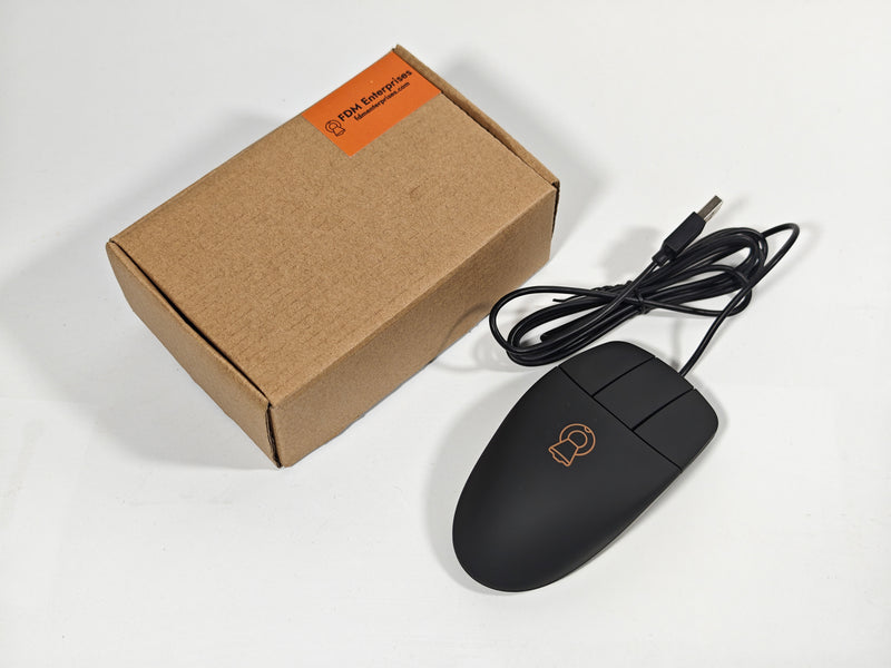 3-Button optical mouse side view - HP DY651A replacement | FDM Enterprises