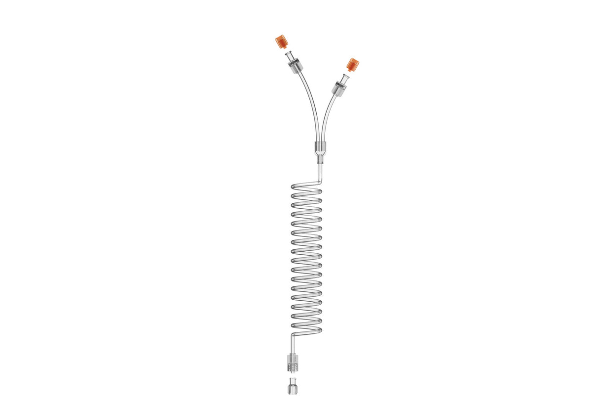CT injector Y-line tubing, 60 inch coiled, two check valves