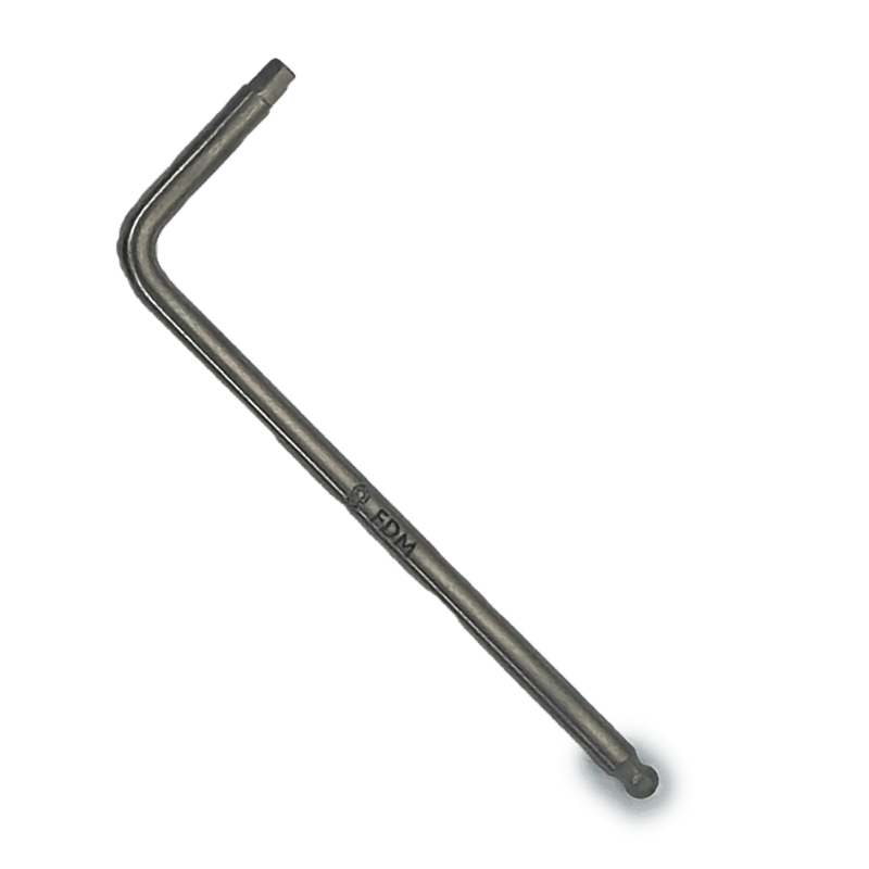Titanium Allen key close-up detail - MRI-Safe Non-Magnetic | FDM Enterprises
