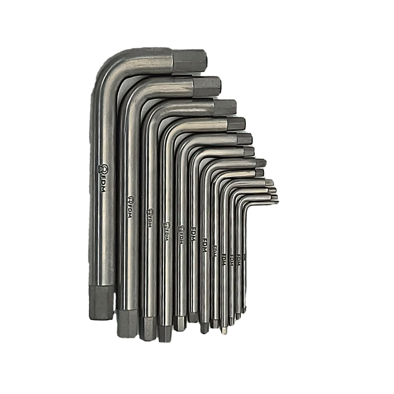 Titanium Allen key set complete view - MRI-Safe Non-Magnetic | FDM Enterprises