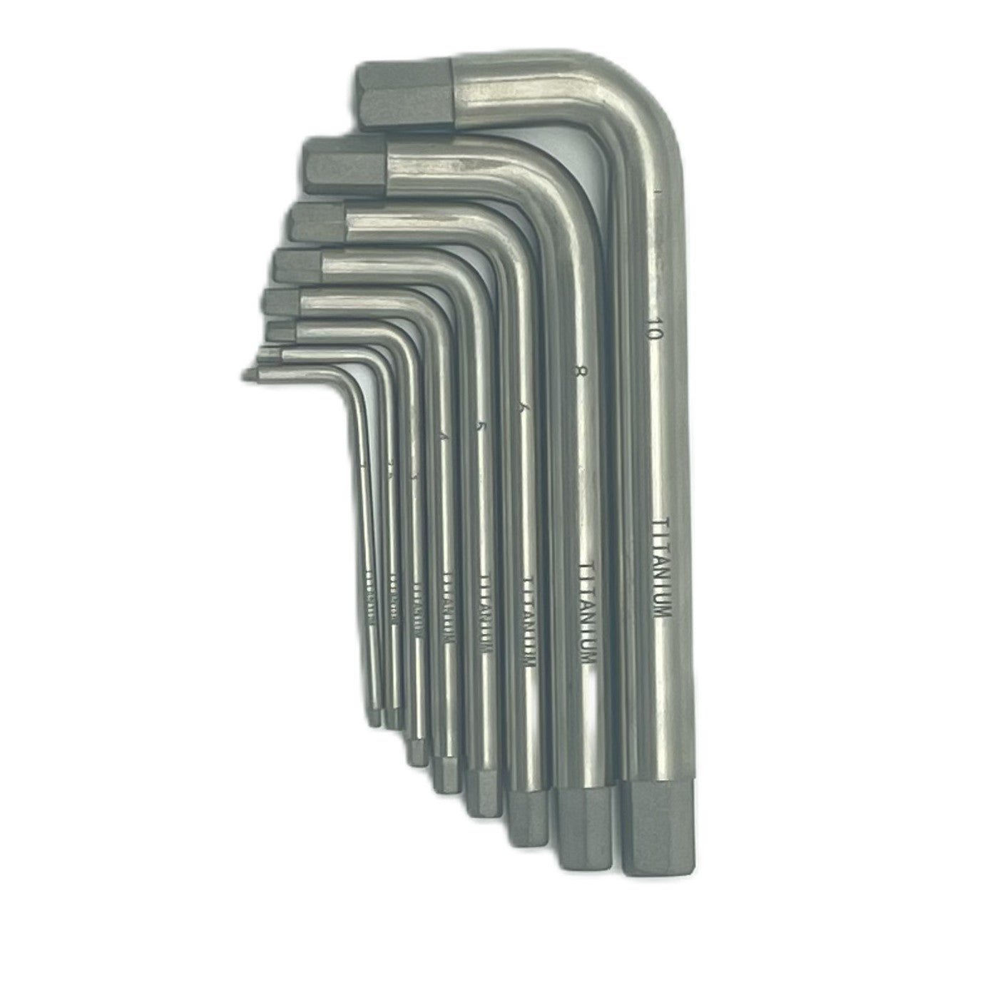 Titanium Allen key set complete view - MRI-Safe Non-Magnetic | FDM Enterprises