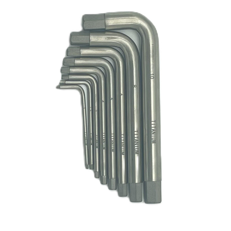 Titanium Allen key set complete view - MRI-Safe Non-Magnetic | FDM Enterprises