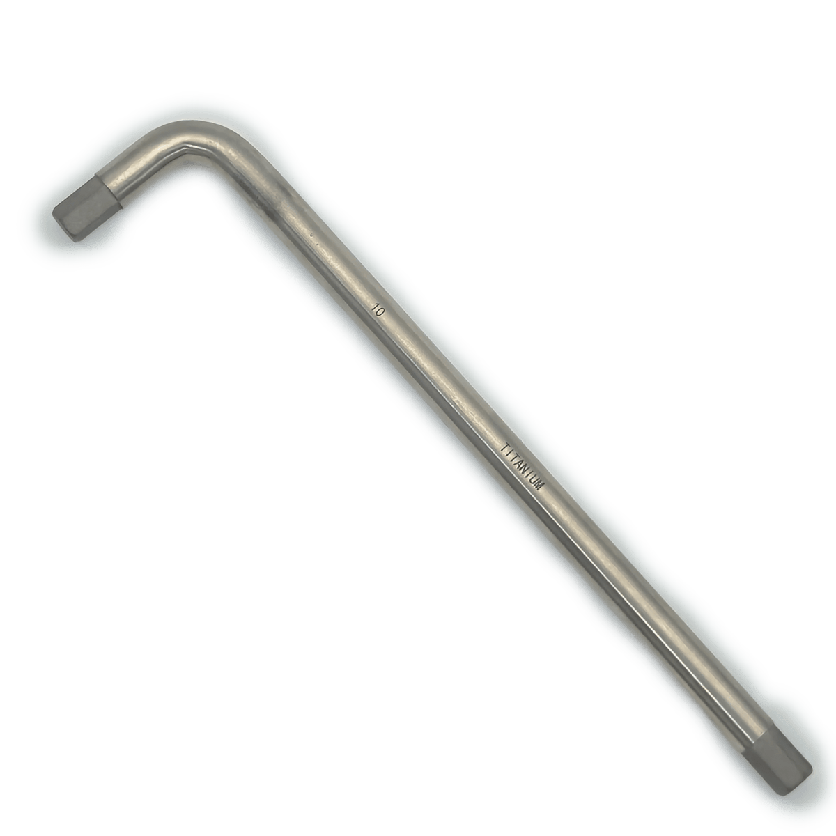 Titanium long-arm Allen key, 10 mm, MRI-safe non-magnetic