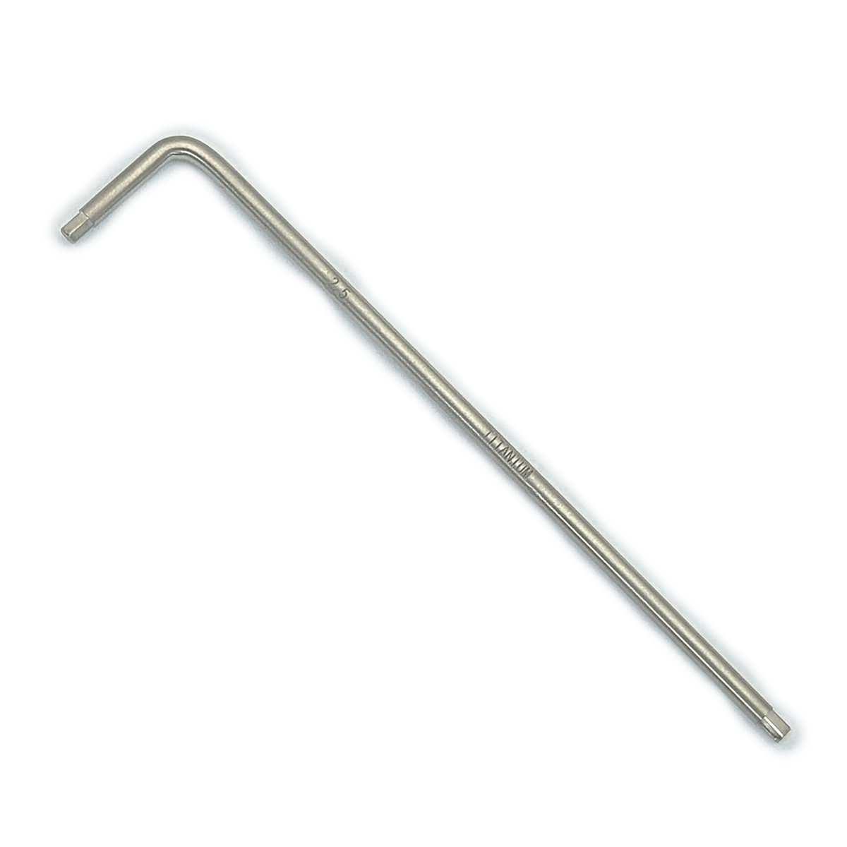 Titanium long-arm Allen key, 2.5 mm, MRI-safe non-magnetic