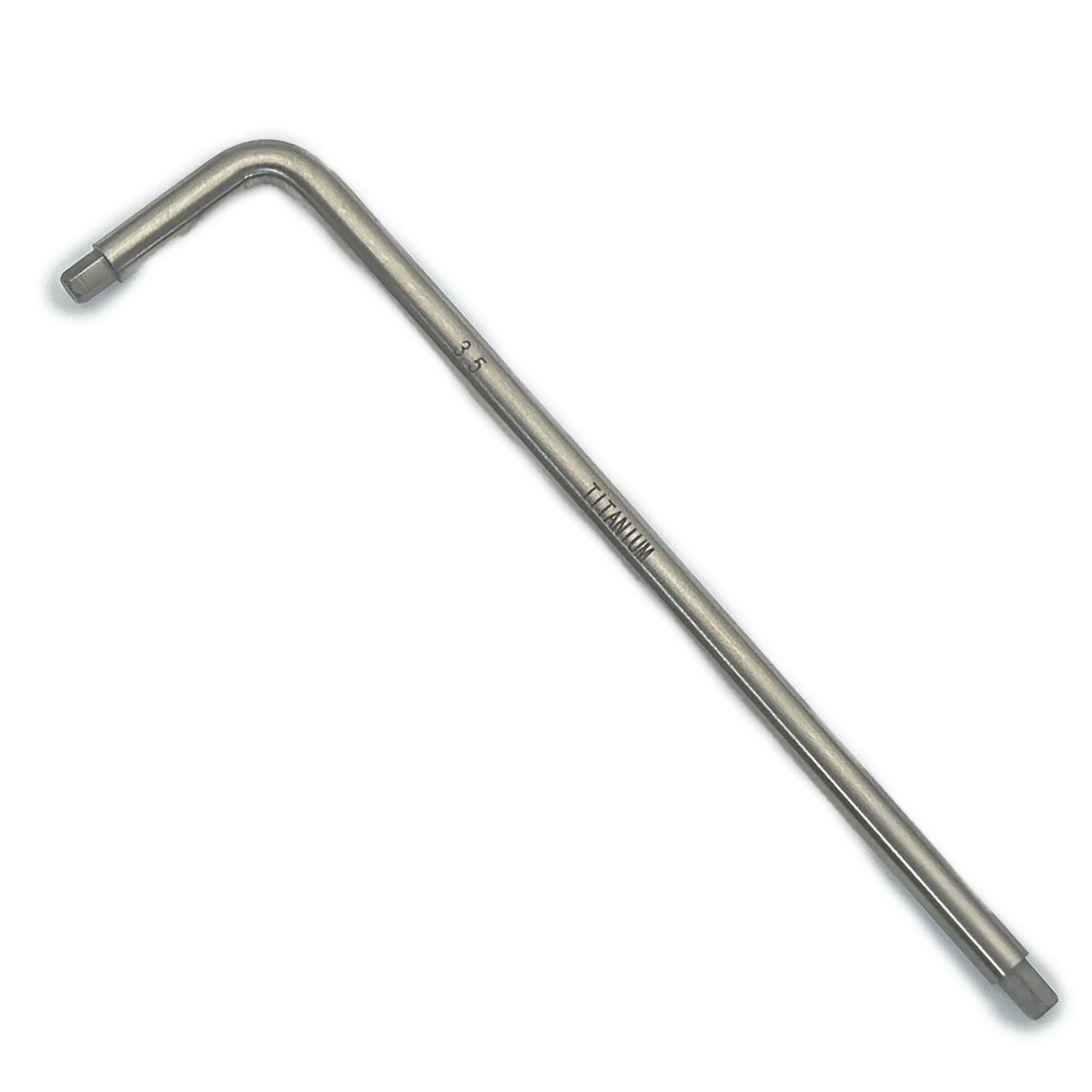 Titanium long-arm Allen key, 3.5 mm, MRI-safe non-magnetic
