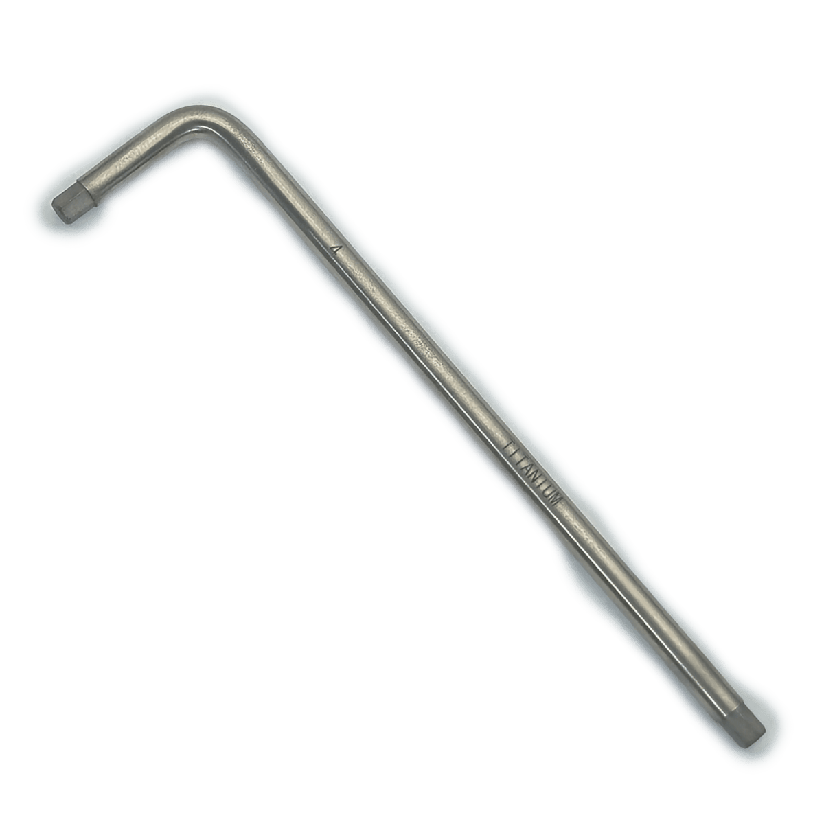 Titanium long-arm Allen key, 4 mm, MRI-safe non-magnetic
