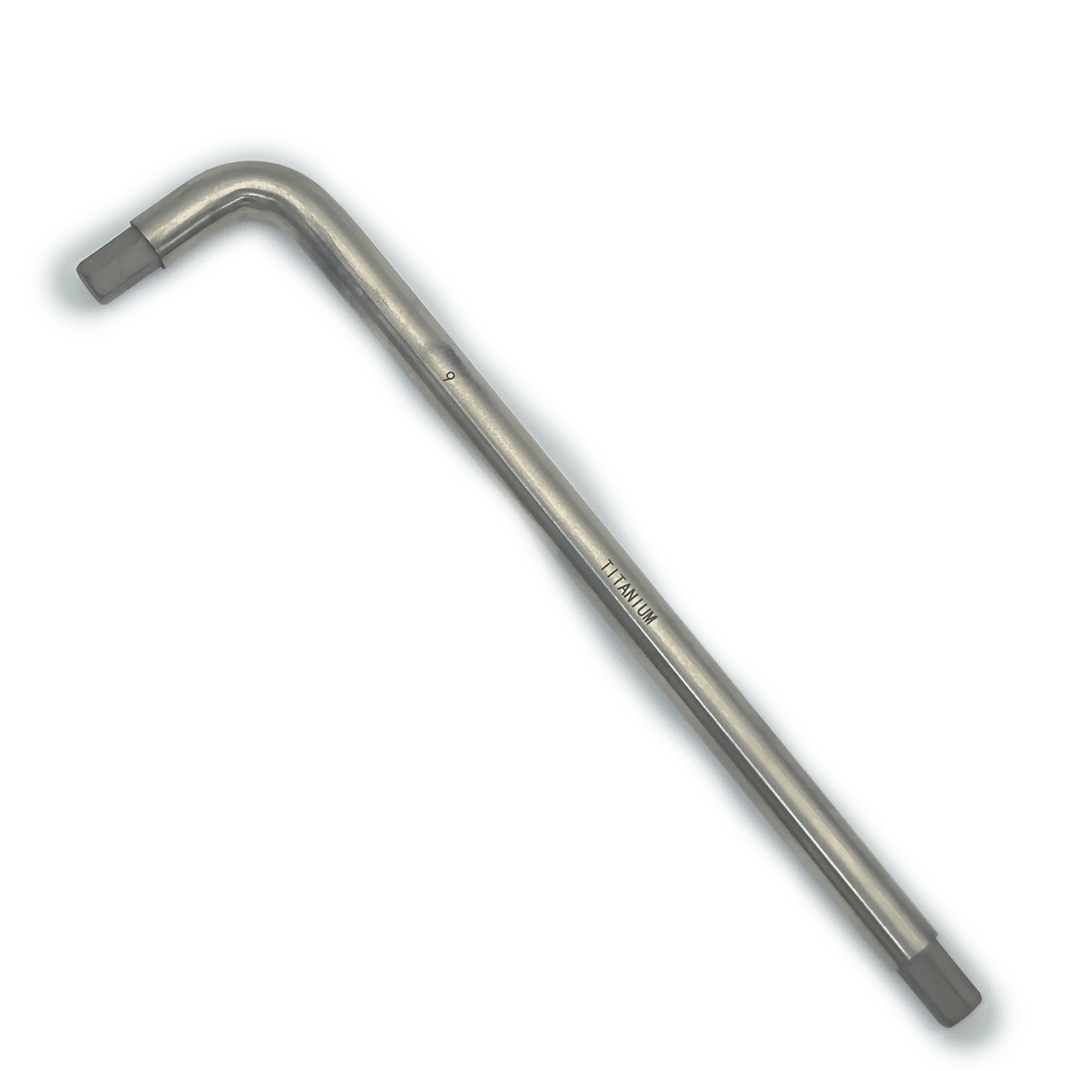 Titanium long-arm Allen key, 9 mm, MRI-safe non-magnetic