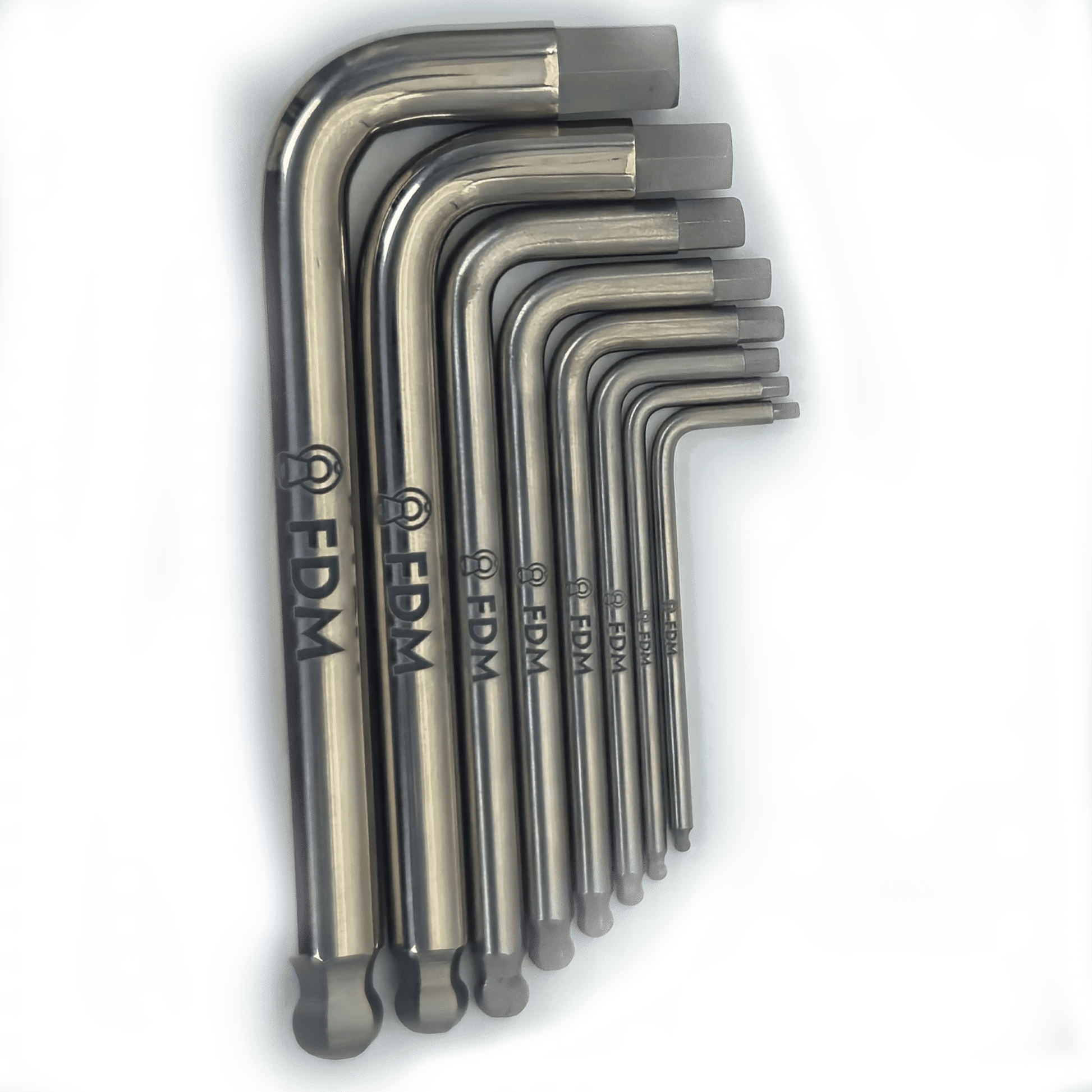Titanium Allen key set complete view - MRI-Safe Non-Magnetic | FDM Enterprises