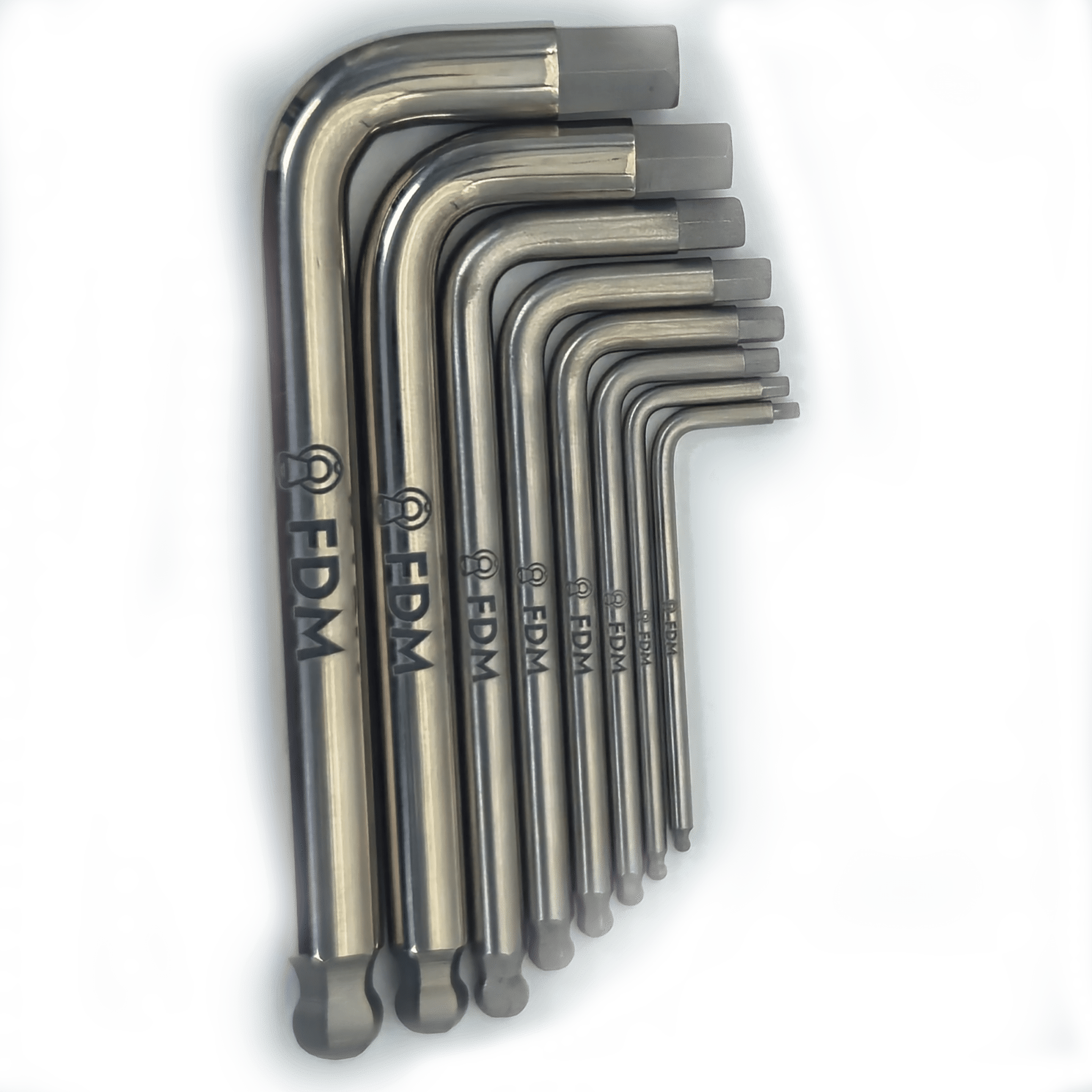 Titanium Allen key set complete view - MRI-Safe Non-Magnetic | FDM Enterprises