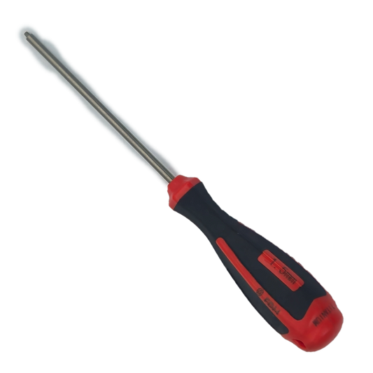 Titanium allen key screwdriver handle 1.5mm with red and black grip - MRI-safe non-magnetic non-ferrous hex tool by FDM Enterprises
