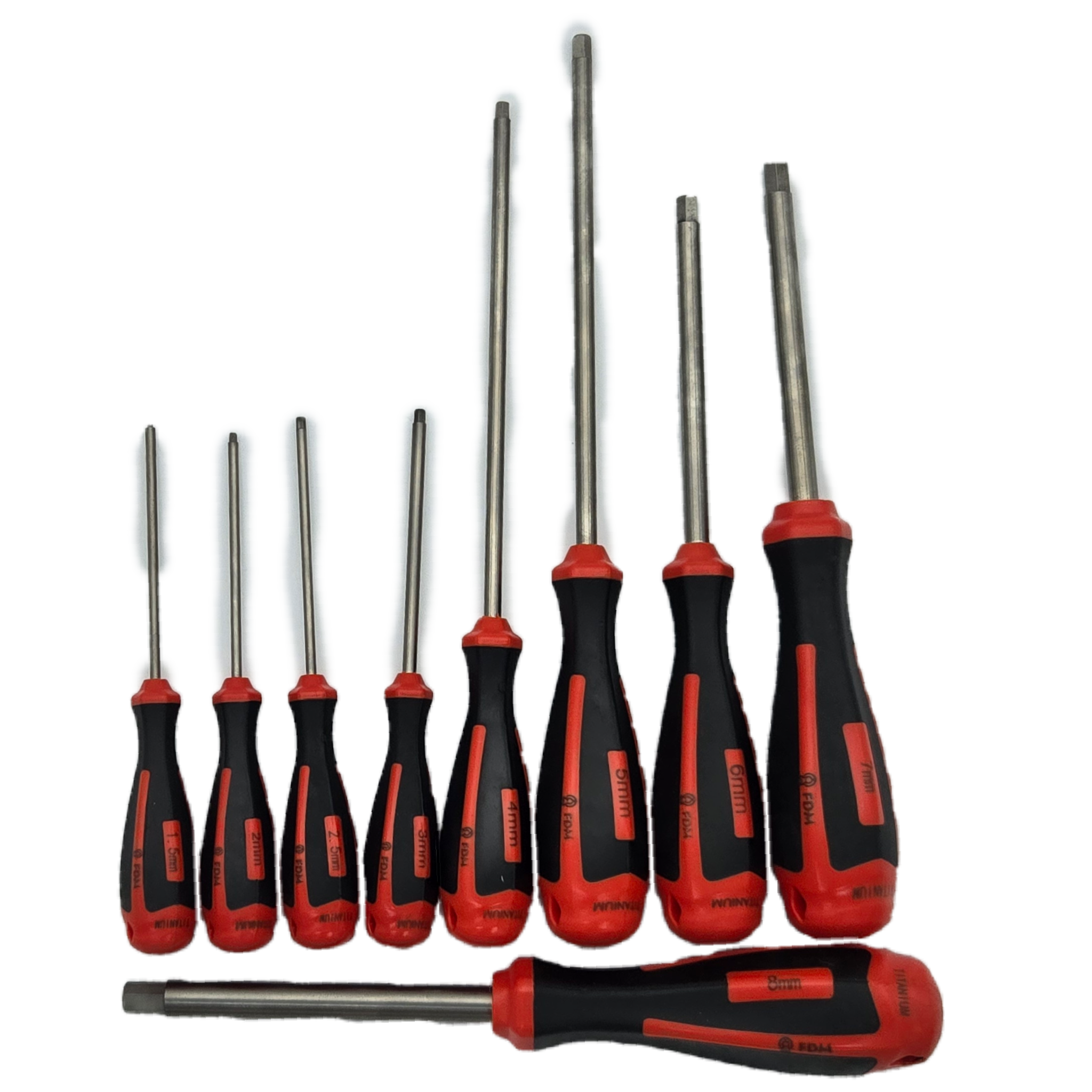 Titanium screwdriver set complete view - MRI-Safe Non-Magnetic | FDM Enterprises