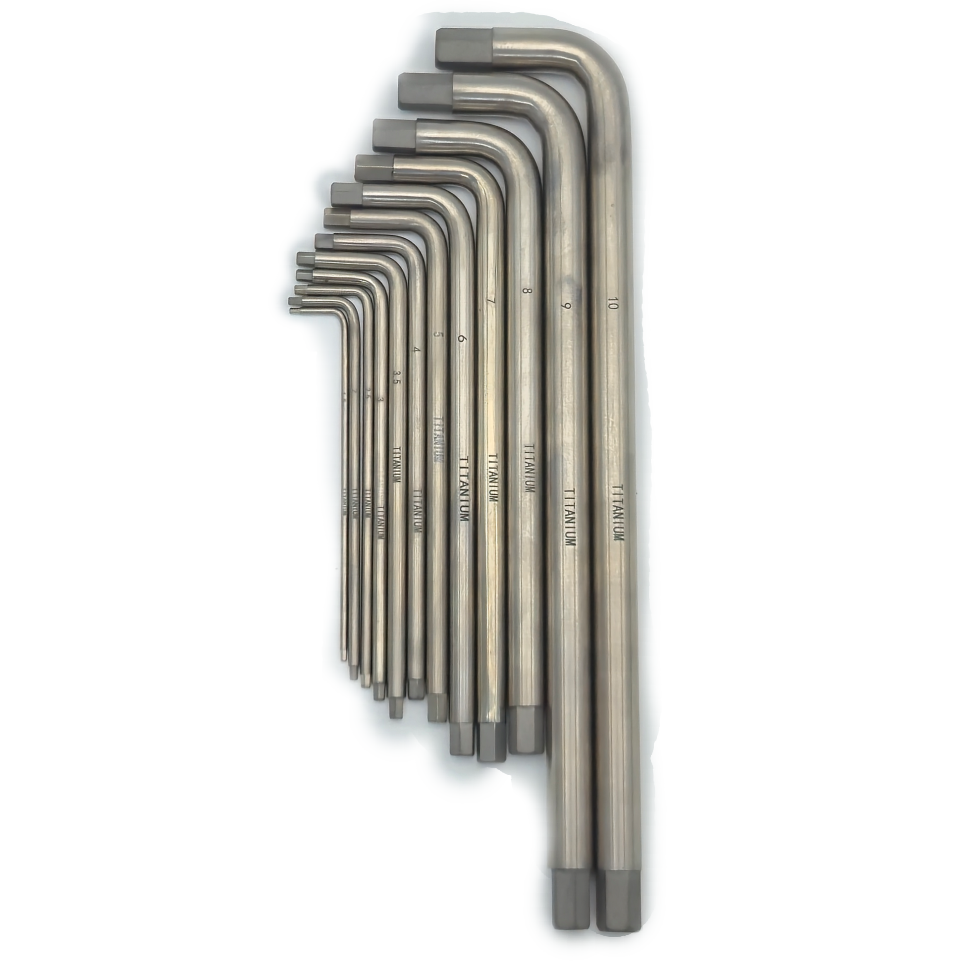 Titanium Allen key set contents display - MRI-Safe Non-Magnetic | FDM Enterprises