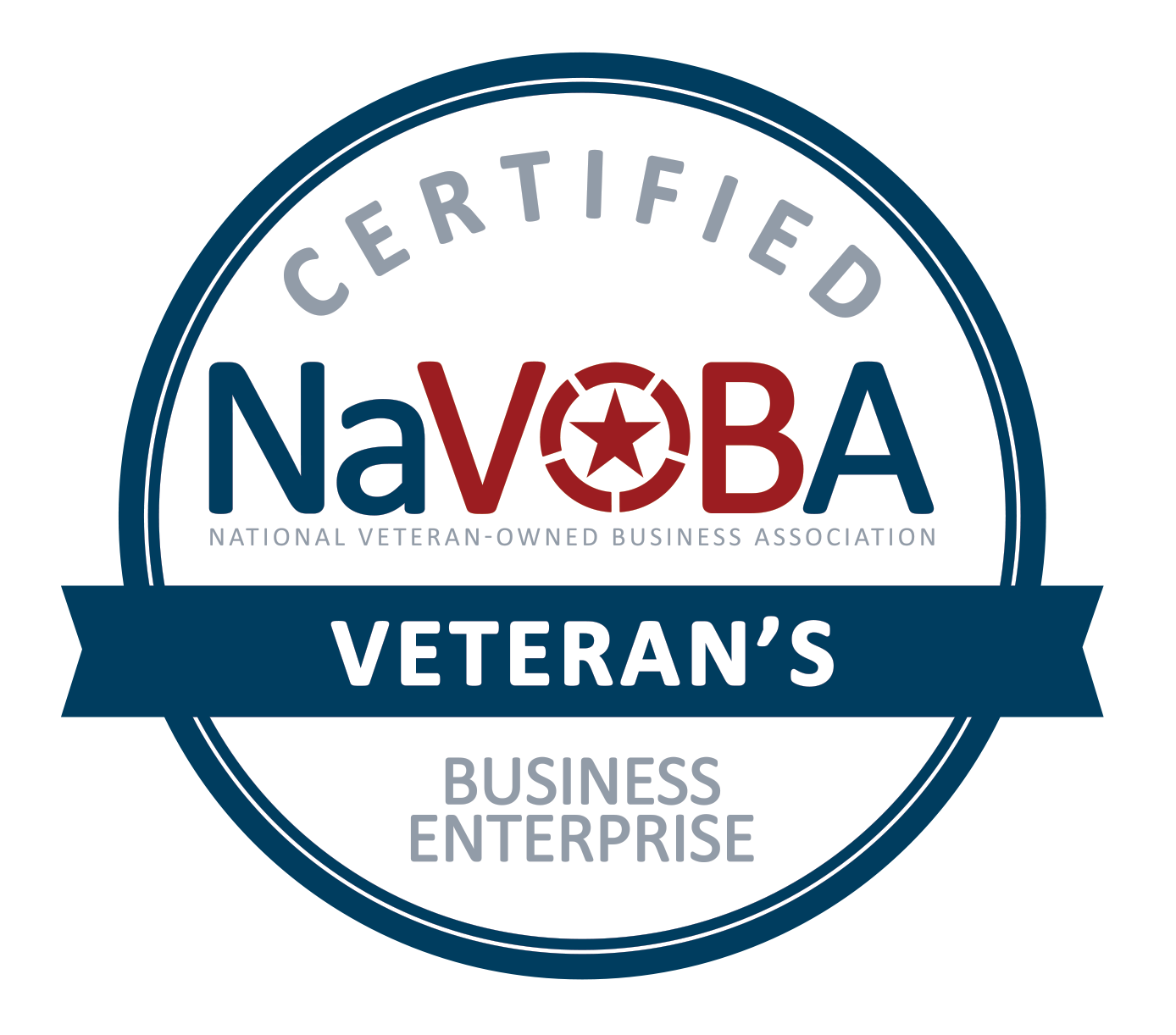 NaVOBA Certified Veteran-Owned Business seal – FDM Enterprises