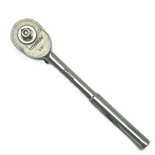 Titanium ratchet 3/8 drive with TITANIUM engraving - MRI-safe non-magnetic non-ferrous tool by FDM Enterprises