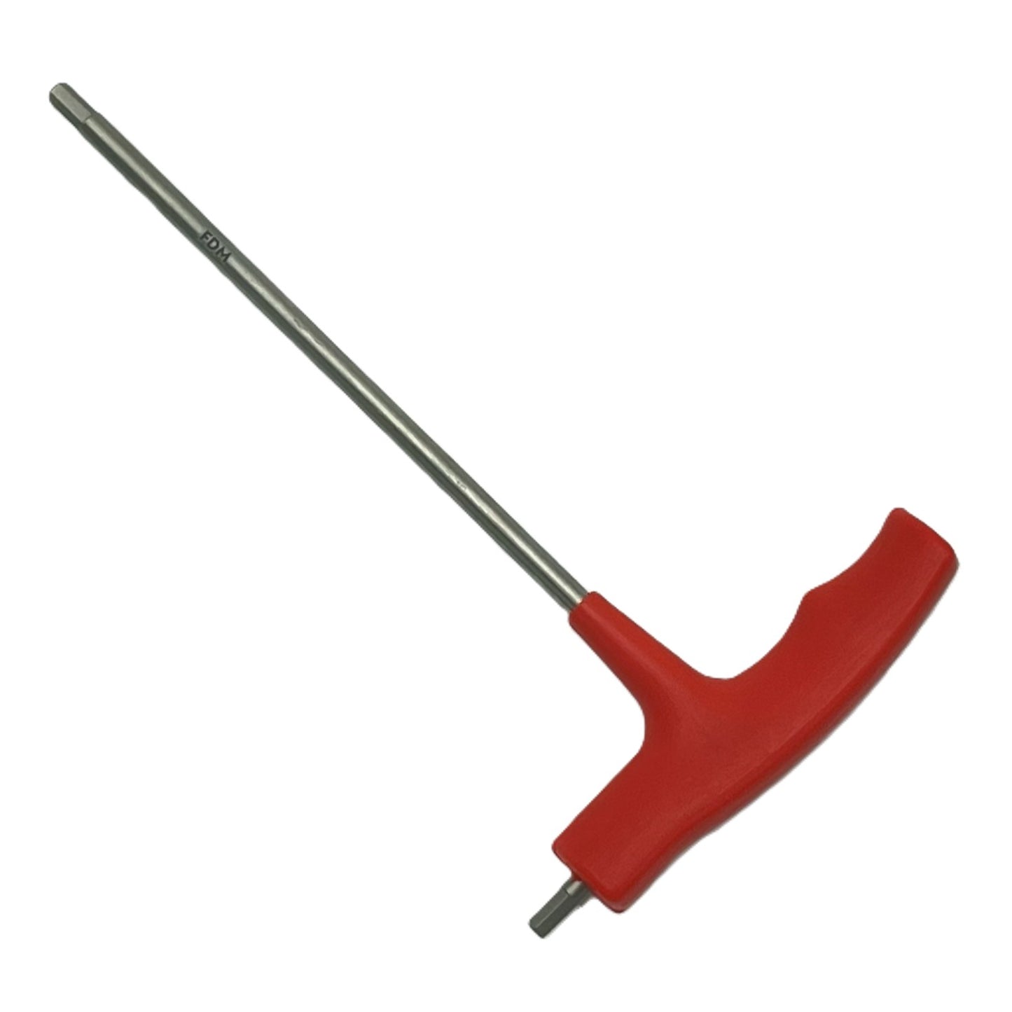 Titanium T-handle allen key 4mm with red handle - MRI-safe non-magnetic non-ferrous hex key by FDM Enterprises