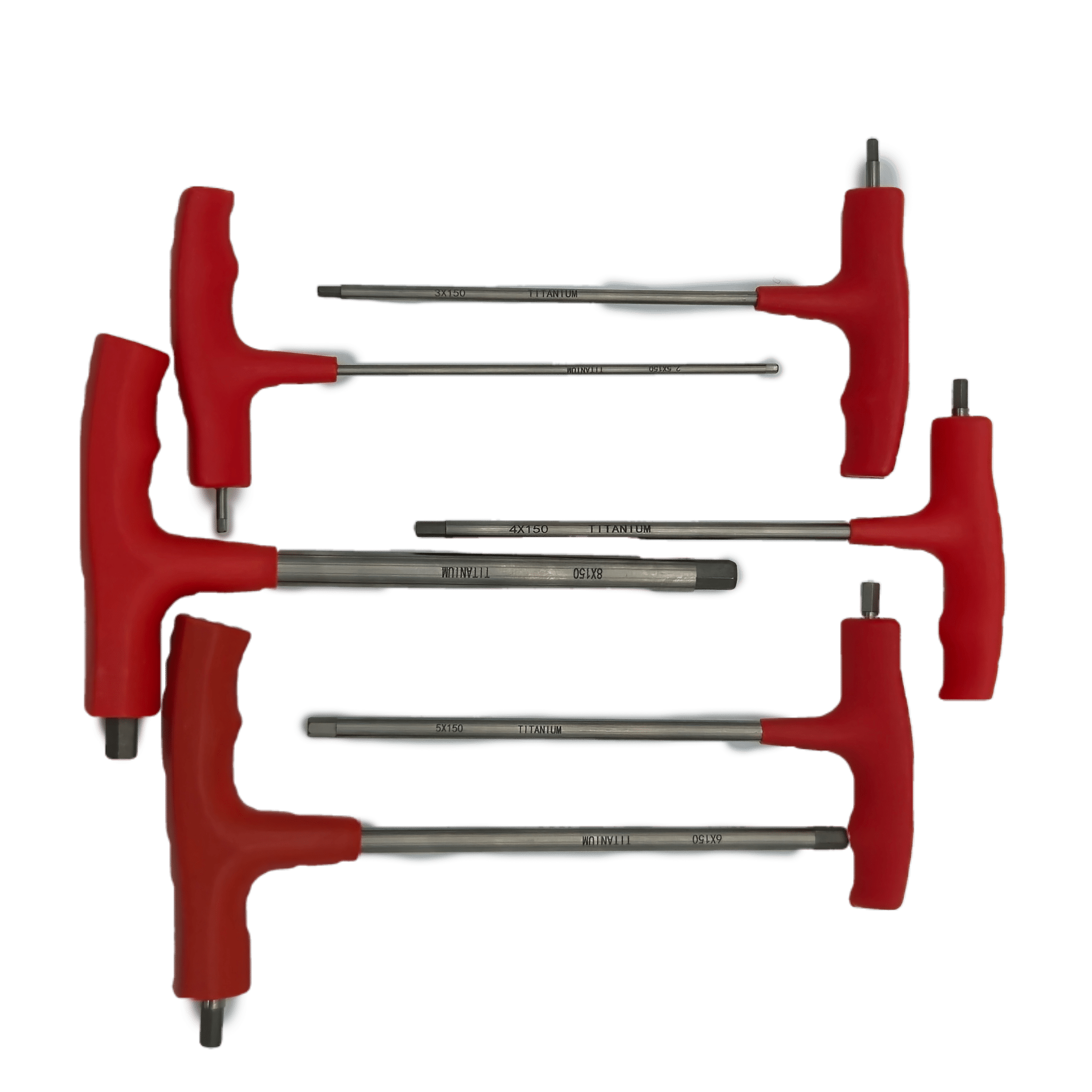 Titanium Allen key set complete view - MRI-Safe Non-Magnetic | FDM Enterprises