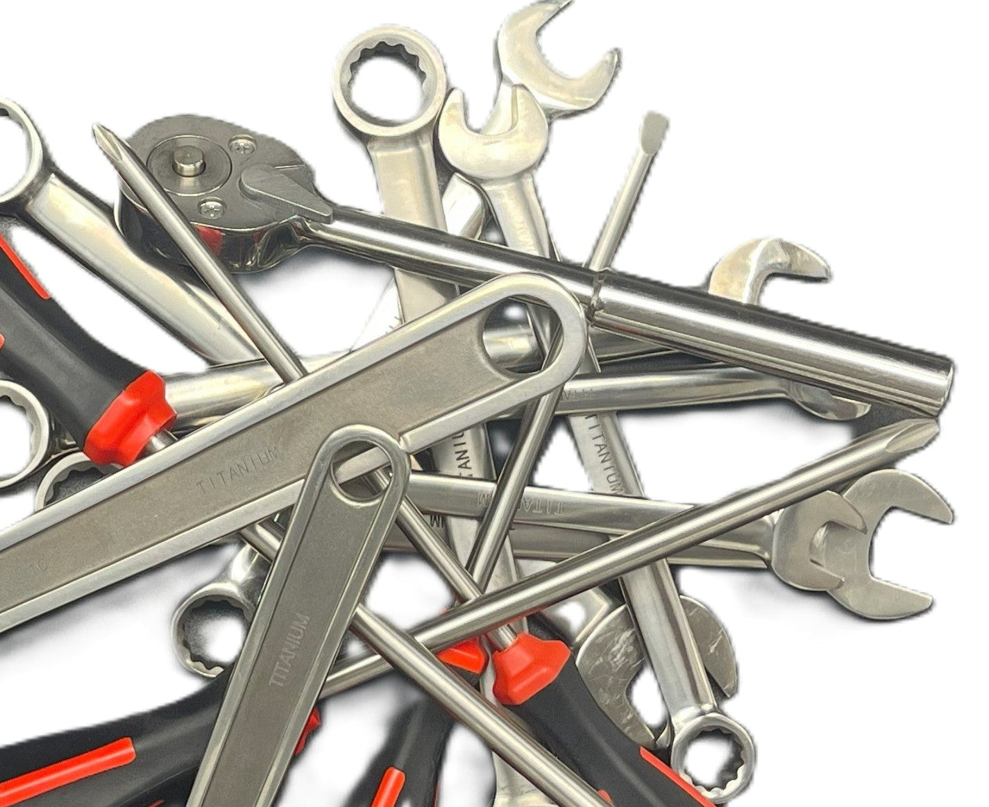 Pile of MRI-safe non-magnetic titanium tools – FDM Enterprises titanium MRI repair tool solutions
