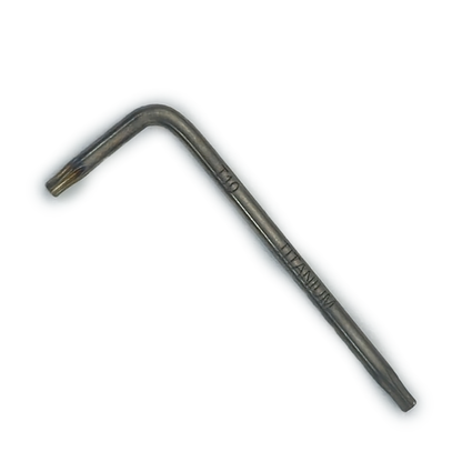 Titanium torx key T10 alternate view - MRI-safe non-magnetic non-ferrous by FDM Enterprises