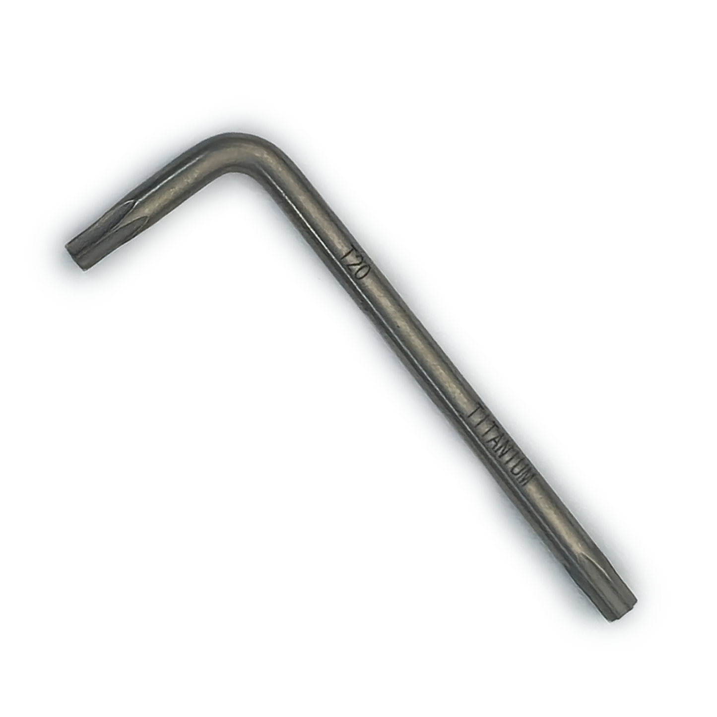 Titanium torx key T20 close-up view - MRI-safe non-magnetic non-ferrous by FDM Enterprises
